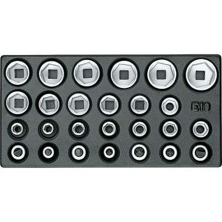 Jeu d'embouts de tournevis GEDORE 26 pieces 1/2" en module plastique ABS