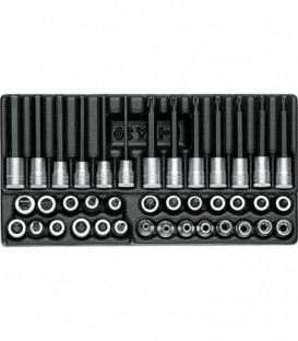 Jeu d'embouts de tournevis GEDORE 39 pieces 3/8" en module plastique ABS