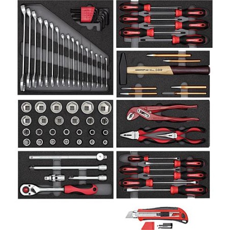 Kit outils GEDORE red 81 pcs dans module en mousse