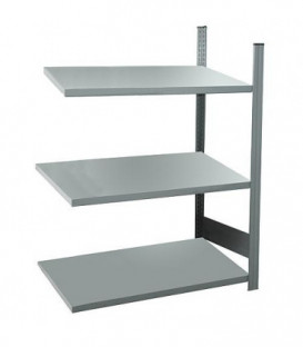 Rayonnage annexe caisse a bouteille avec 3 tablettes 25mm 150kg de charge par compartiment