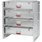 Modele de base (pour 4 mallettes) Tole 2 mm galvanise a chaud 770 x 660 x 490mm