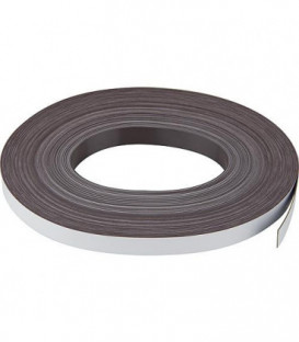 Bande magnetique Dim 0,6 x 25 mm Couleur blanc, rouleau de 30 m