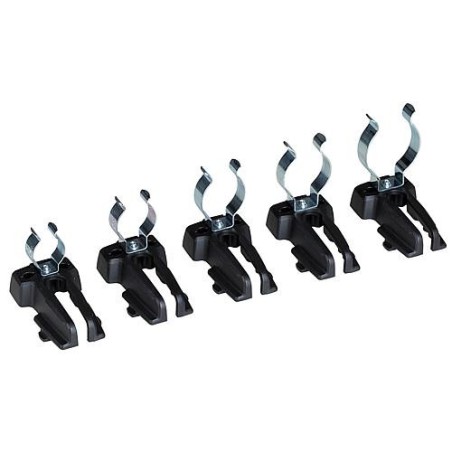 Set de clips Sortimo 5 pces pour WorkMo (plaque alu)