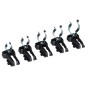 Set de clips Sortimo 5 pces pour WorkMo (plaque alu)