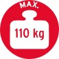 Treteau en acier MB 110 max. 110KG, hauteur 71cm Surface d'appui 63 cm