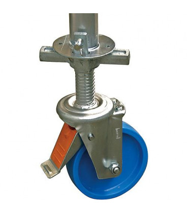 Jeu de roulette diam. 150 mm (4 pcs) Reglage en hauteur 115 mm