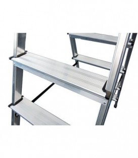 Escabeau double H de travail 2,65 H reelle 0,86 Longueur 1,18 2x5 marches