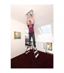 Escabeau double H de travail 2,85 H reelle 1,08 Longueur 1,41 2x6 marches