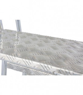 Marche-pied (metal leger) H de travail 2,20 plateforme 0,20 1 Stufe