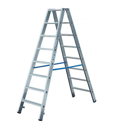 Escabeau double H de travail 3,65 H d'echelle 1,90 2x8 marches