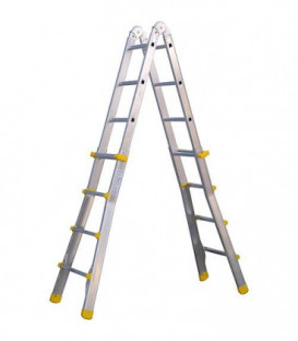 Echelle telescopique Alu avec articulation en acier Type 984/4x3