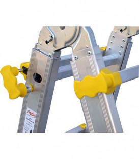 Echelle telescopique Alu avec articulation en acier Type 984/4x3