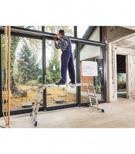 Echelle universelle articulee H de travail 3,85 - 5,75m 4x4 Echelons