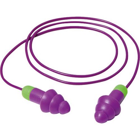 Bouchon protege-oreilles Rockets Cord Pocket Pack pour plusieurs utilisations. Emballage 50 paires