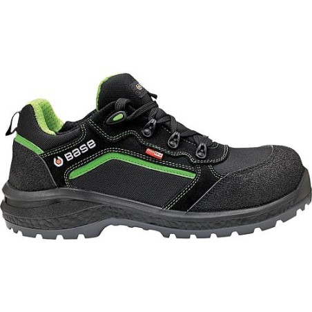chaussures de securite BASE Be-Powerful, noir-vert taille 39, 100% etanche
