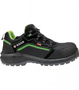 chaussures de securite BASE Be-Powerful, noir-vert taille40, 100% etanche