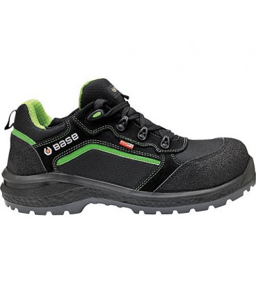 chaussures de securite BASE Be-Powerful, noir-vert taille40, 100% etanche
