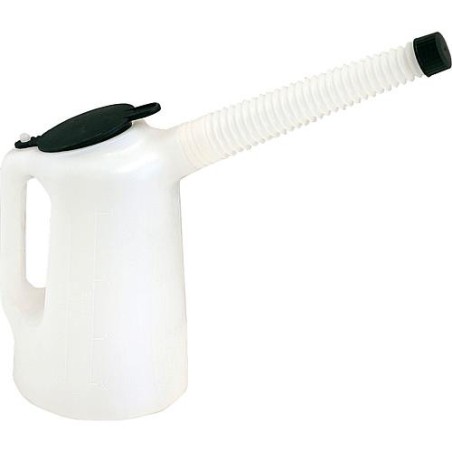 Gobelet gradue 5 litres avec ecoulement flexible et fermeture