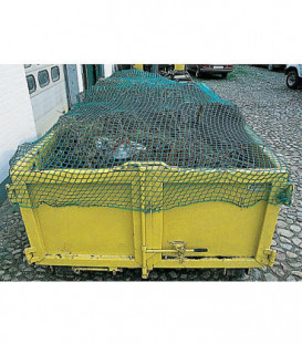 Filet pour container 3,5x6,0m, sans noeud en PPM 3mm, vert