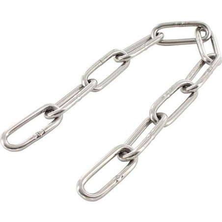 Chaine inox A4 maillons longs diam. 5,0 mm, Longueur: 50 m