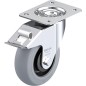 Roulette pivotante BLICKLE acier tole LE-POES 100K-FI-SG diam.-roue 100mm avec butoir
