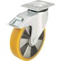 roue de guidage poids lourd av blocage LK-ALTH 160K-FI, charge 550 kg, roue diam. 160mm, dim plaque 140x110mm