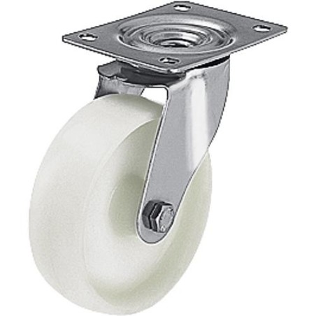 Roue de guidage polyamide/inox LEX-PO 200G, charge limite 300 kg roue diam. 200mm, dim plaque 140x110mm