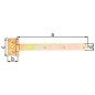 Penture anglaise 591/59x103mm jaune galva