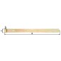 Penture droite/arrondie 800 x 45 mm, diam. 16 mm, jaune galva