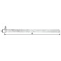 Penture droite/arrondie 1000 x 60 mm, diam. 20mm, galvanisé a chaud