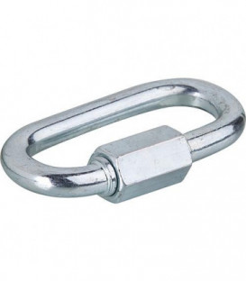 mousqueton ovale zingué taille 12x82 mm capacité de charge 750 kg