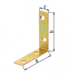 Equerre chaise, 30x30x14mm jaune galva