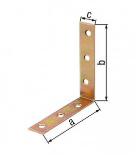 Equerre chaise, 50x50x15mm jaune galva