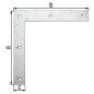 Corniere d'angle 200x200x30 mm laminé zingué