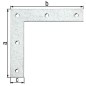 Corniere d'angle 200x200x30 mm laminé zingué