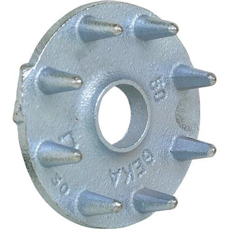 Attache pour bois d'un cote diam. 50 mm, galv zingue