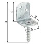 Equerre pour cloture forme L 83x32mm, galvanisé a chaud