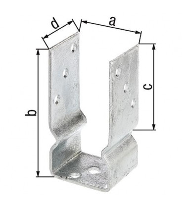 Etrier forme U, type 451 71x150mm, galvanisé a chaud