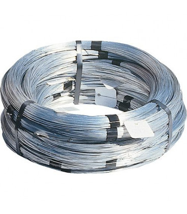 Fil d'acier zingue, diam. 2,0 mm emballage 5 kg Fil d'acier zingue, diam. 2,0 mm emballage 5 kg