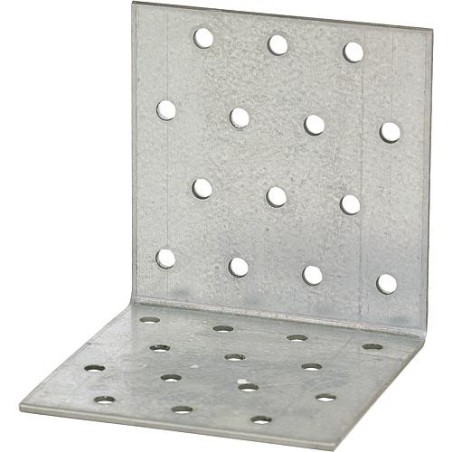 Piece d'angle en tole perforee 2,5 mm 60x60x80mm
