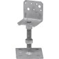 Pied de montant LB, hauteur reglable LB 60 x 65 galvanise a chaud (tzn)
