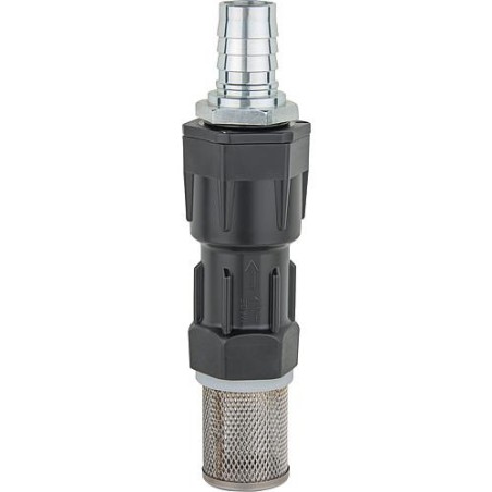Clapet de retenue DN25 (1") avec corbeille d'aspiration/ microfiltre