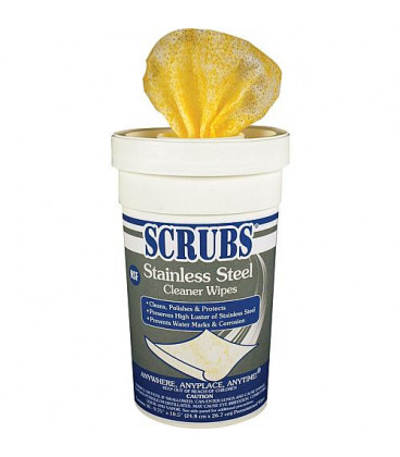 Lingettes pour inox Scrubs 1 boite de 30 chiffons