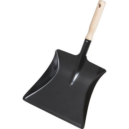 Pelle a balayure avec manche bois couleur : noir
