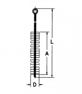 Brosse cylindrique diam. 10mm 300x100mm fil d'acier 0,15mm