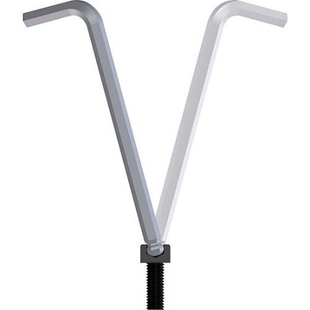 Clé allen GEDORE, 6 pans femelle extra longue avec tete olive 8,0x208,0x44,0mm