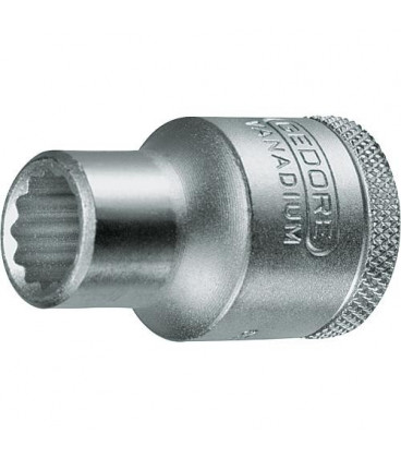 Douille GEDORE 1/2" 12-pans, court, SW 20,0 mm longueur 40 mm