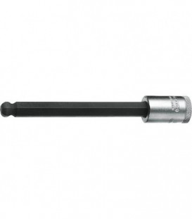 Embout de tournevis GEDORE 3/8" six pans creux avec tete spherique SW 5mm, longueur 132mm