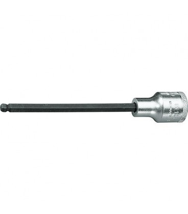 Embout de tournevis GEDORE 1/2" six pans creux avec tete spherique SW 12,0mm longueur 140mm
