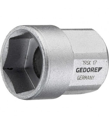 Douille GEDORE 1/2" 6-pans, court, SW 15 longueur 26,5 mm